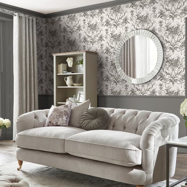 Laura Ashley - Non-woven tapet Tuileries Charcoal Grey
