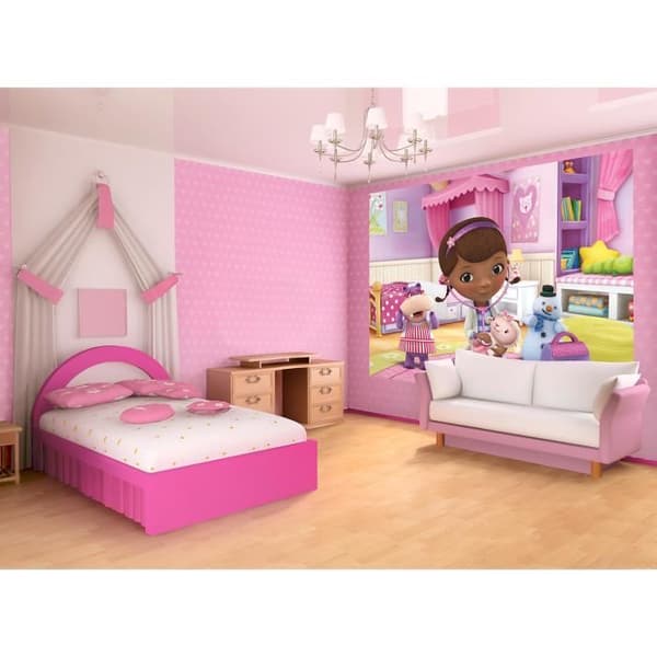 Tapeter - Disney - Doctor the Plush - 368 x 254 cm - Hög kvalitet - Tvättbar