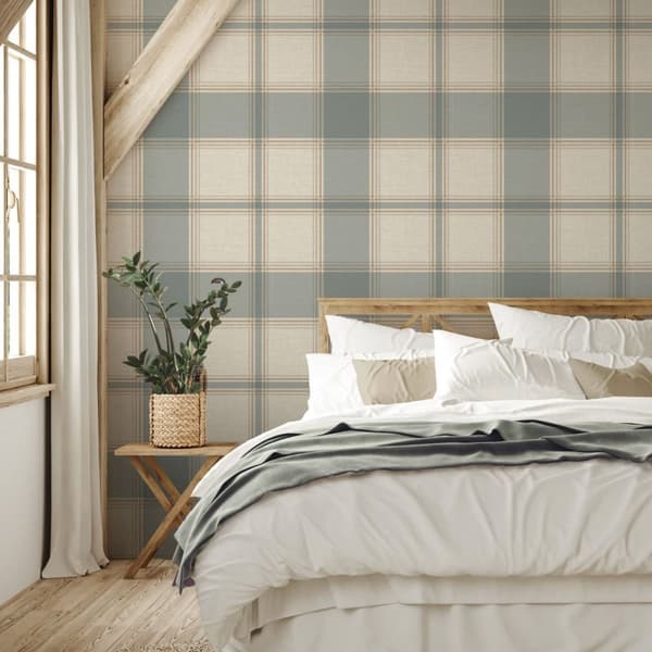 Belgravia Carmella Checked Heavyweight Vinyl Textured Wallpaper