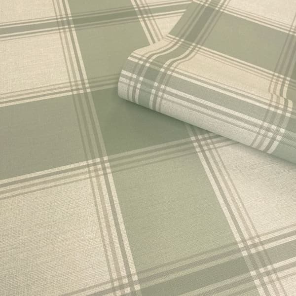 Belgravia Carmella Checked Heavyweight Vinyl Textured Wallpaper
