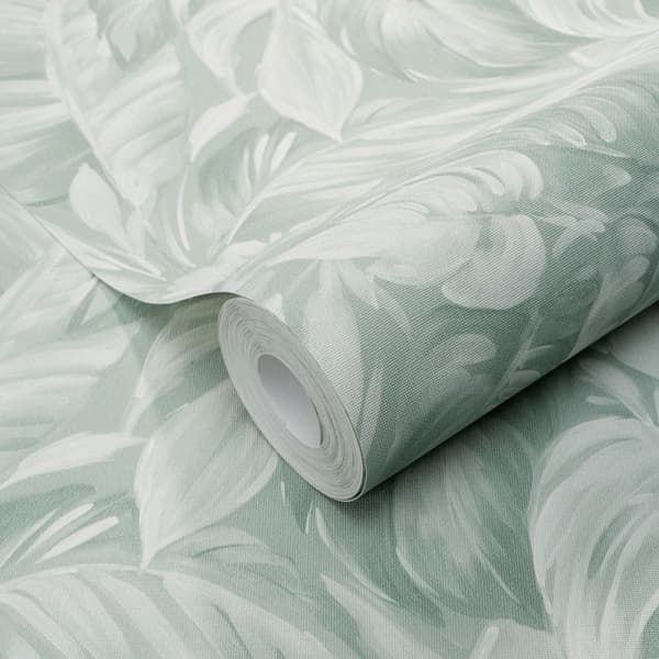 Erismann Play Of Light Palm Leaf Vinyl Textured Wallpaper