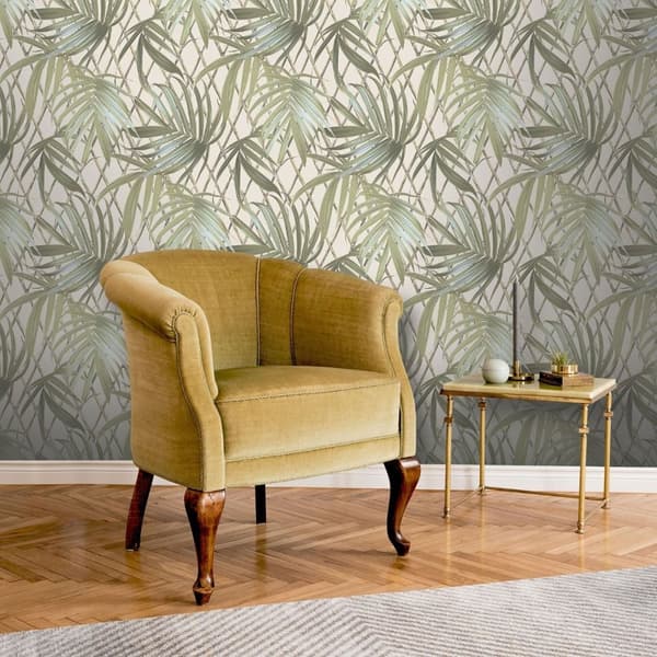 Rasch Paradise Palm Leaf Heavyweight Vinyl Textured Wallpaper