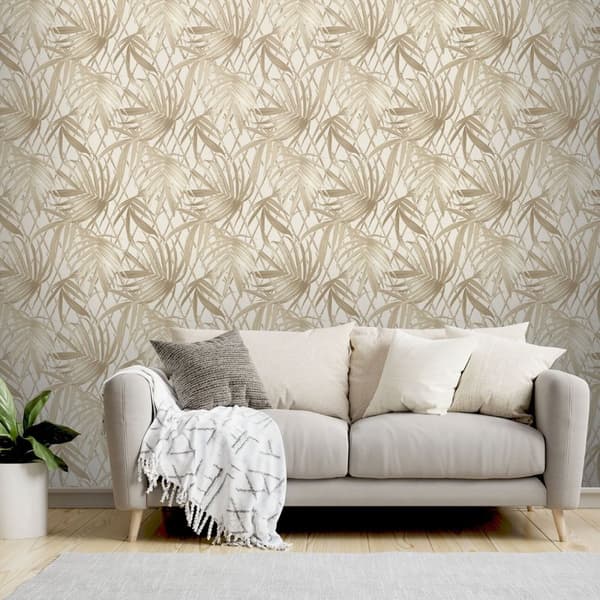Rasch Paradise Palm Leaf Heavyweight Vinyl Textured Wallpaper