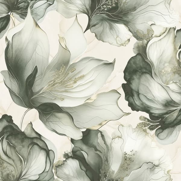 Muriva Elysian Floral Wallpaper Green/Gold 10m x 0.5m