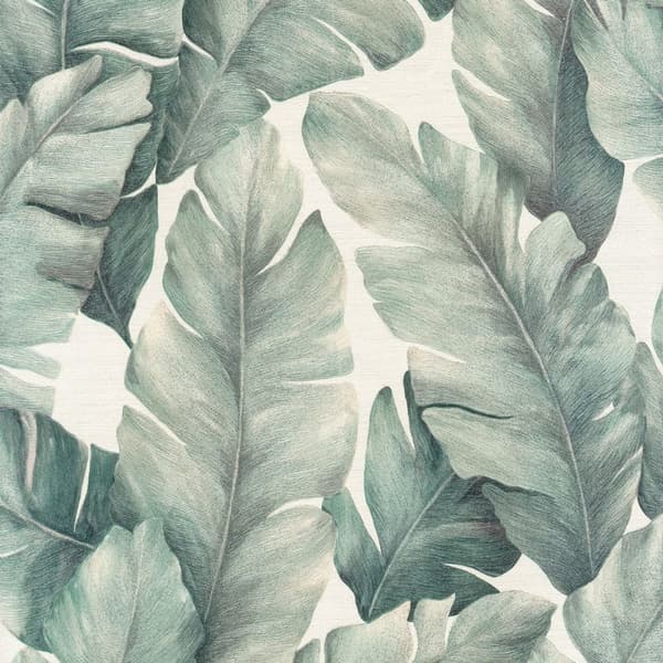 Limetree Kew tropiska löv vinyl texturerad tapet Green 10m x 0.5m