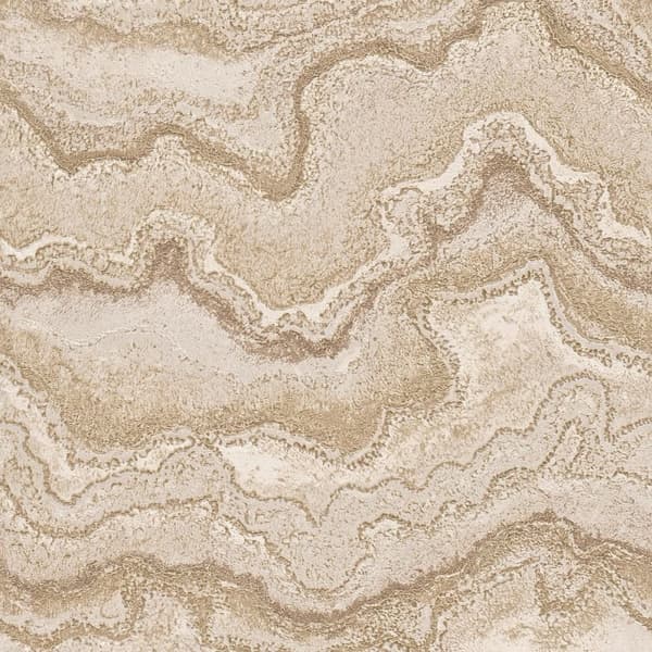 AS Creation Quartz Marble Heavyweight Vinyl Texturerad tapet Gold/Natural 10m x 0.5m