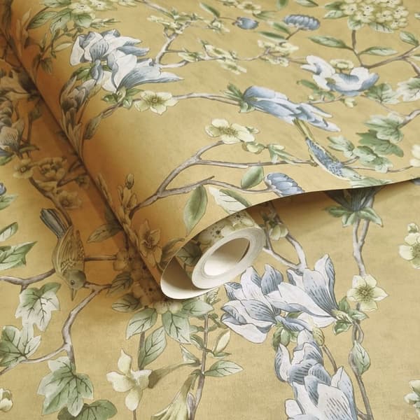 Holden Décor Rural Paradise Floral Bird Trail Wallpaper