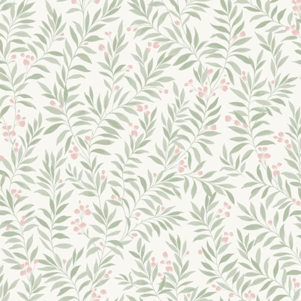 Grandeco Maison Floral Trail Vinyl Textured Wallpaper