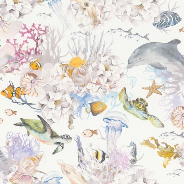 Rasch Coral Reef Wallpaper White 10m x 53cm