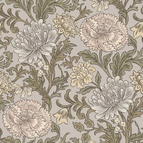 Rasch Salisbury Blossom Wallpaper Grey 10m x 0.5m