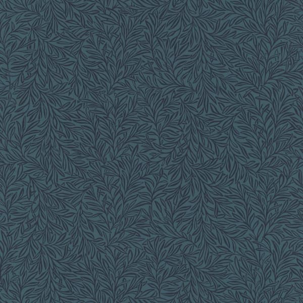 Rasch Salisbury Leaves Wallpaper Navy 10m x 0.5m