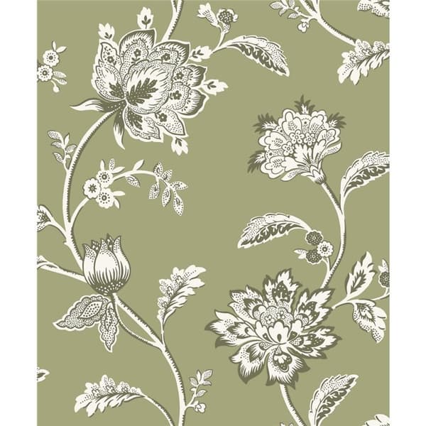 Fine Decor Juliette blommig texturerad tapet Sage Green 10m x 53cm
