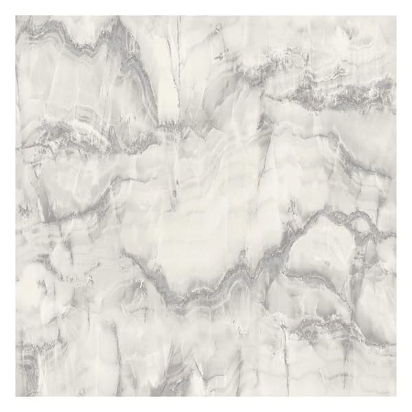 Crown Aura marmor texturerad tapet Silver 10m x 53cm