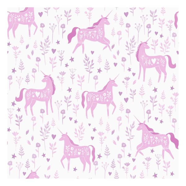 Muriva Catherine Lansfield Tapet Folk Unicorn Pink 10m x 53cm