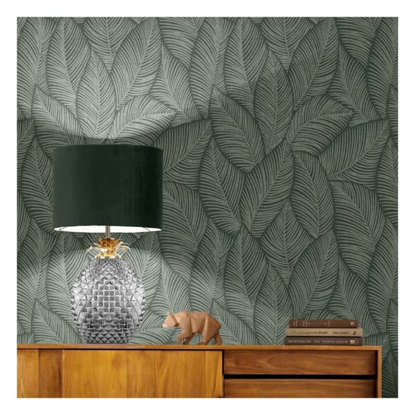 Muriva Denver Leaf Vinyl Wallpaper