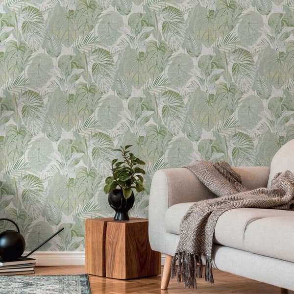 AS Creation Famous Garden Tropical Leaves Textured Wallpaper