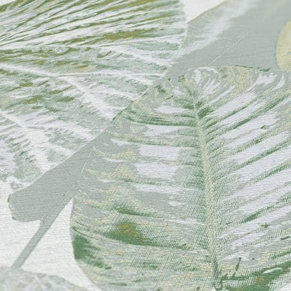 AS Creation Famous Garden Tropical Leaves Textured Wallpaper