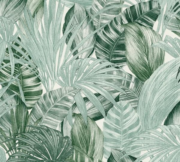A.S. Creation Greenery 368201 non-woven tapet natur 0.53 m x 10.05 m grön