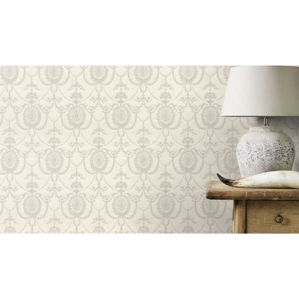 non-woven tapet 532104 barocktapet 53 x 1005 cm Rasch Trianon XII vit