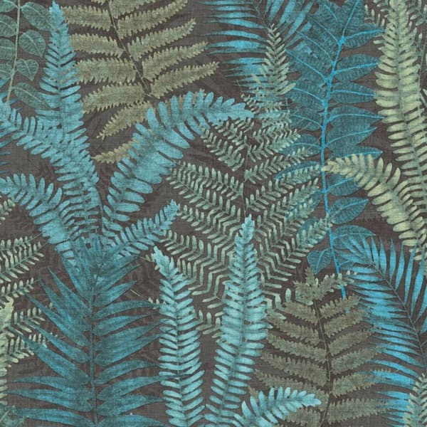 AS Creation Berömd trädgård Fern texturerad tapet Blue/Green/Black One Size