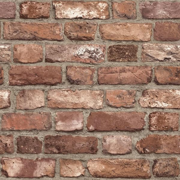 Grandeco Brick Effect Vinyl Wallpaper