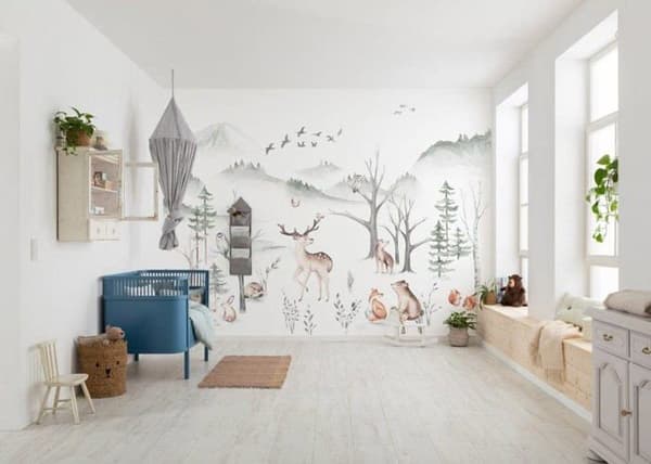 Komar - IAX8-0034 - Cozy Woods Non-Woven Fototapet Skogsdjur 400 x 280 cm