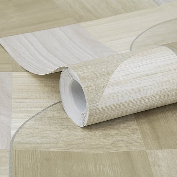 Easy Decor Non-woven Tapet - Træcirkler neutralt