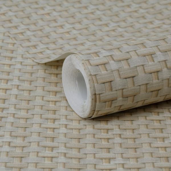 Easy Decor Non-woven Tapet - Korgväv neutral