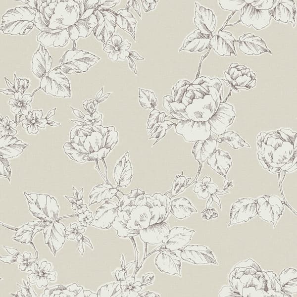Laura Ashley Nonwoven Tapet Pollington Roses Natural