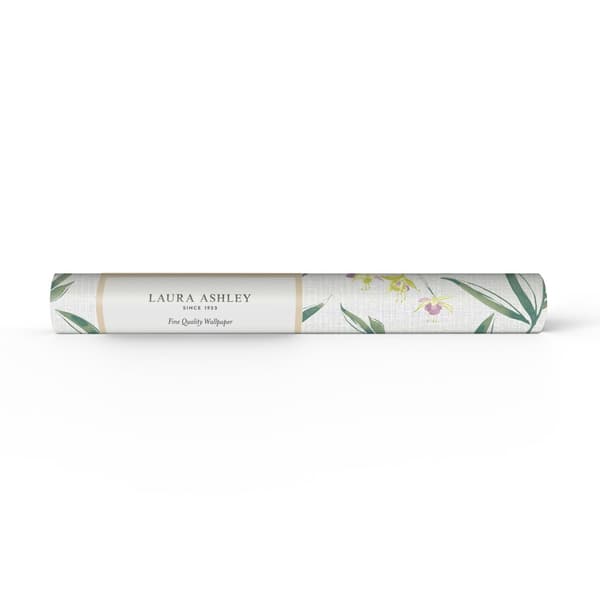 Laura Ashley Nonwoven Tapet Fulwell Fuchsia Grå