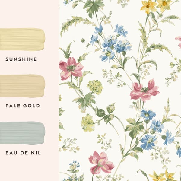Laura Ashley Non-woven Tapet Poppy Meadow Multi