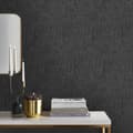 Miniatyrbild 2 av 2: Sublime - Non-woven tapet - Lyxigt svart tyg