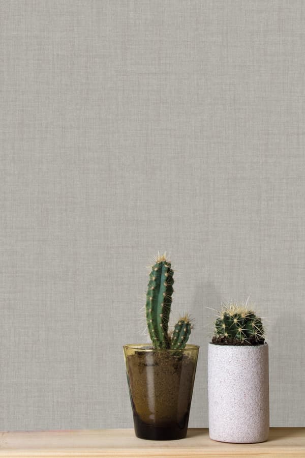 WOW - Non-woven tapet - Matt tekstil lysegrå