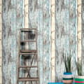 Miniatyrbild 2 av 2: DUTCH WALLCOVERINGS Tapet scrapwood blå PE10012