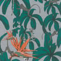 Miniatyrbild 2 av 2: Noordwand Tapet Topchic Monkey Jungle Leaves grön och grå