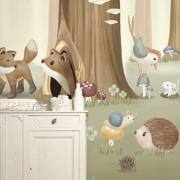 Little Dutch - Fototapet Forest Friends 280x300