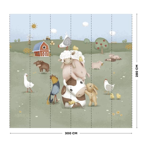 Little Dutch - Fototapet Little Farm 280x300