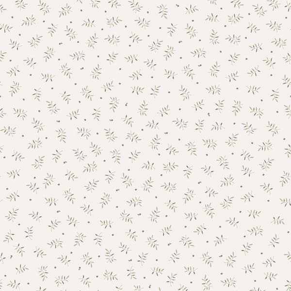 Little Dutch - non-woven tapet til børneværelse Blåbærblade 10mx52cm
