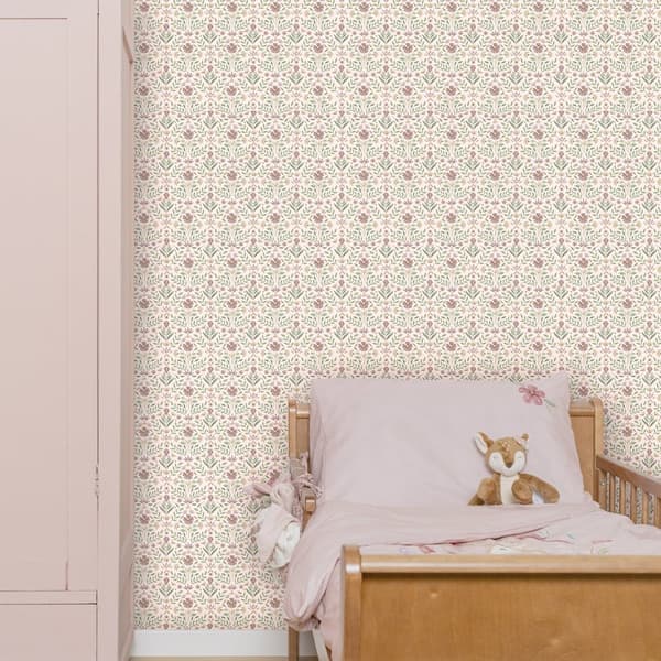 Lille hollandsk - non-woven tapet til børneværelse Fairy Flowers 10mx52cm