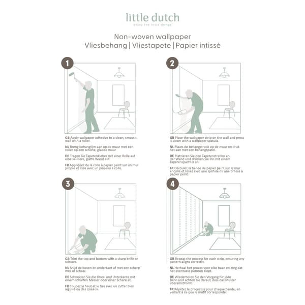 Little Dutch - non-woven tapet till barnrum Forest Wonders 10mx52cm