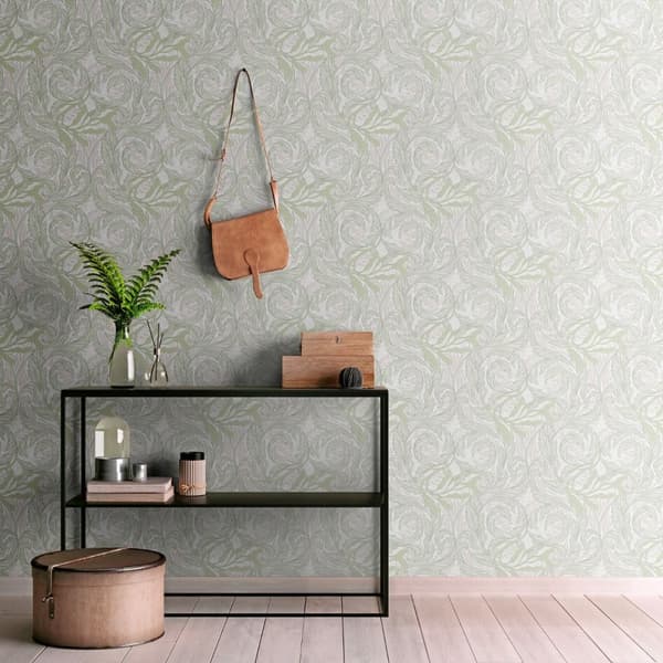 Muriva Vale Leaf Textured Wallpaper