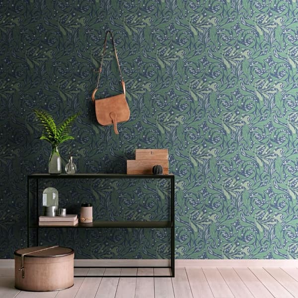 Muriva Vale Leaf Textured Wallpaper