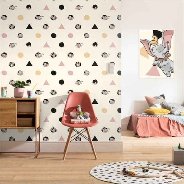Tapeter - Disney - Dumbo - Non-woven - Geometriskt mönster - 200 cm bred