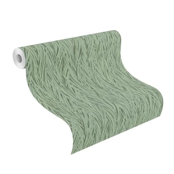 Rasch non-woven tapet Grön botanisk svart 10,05 m x 0,53 m Komposition 554175