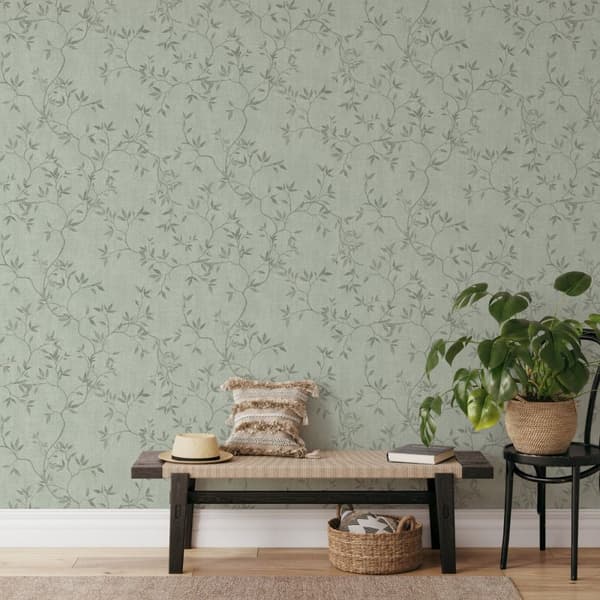 Muriva Darcy James Collection Japandi Leaf Textured Wallpaper