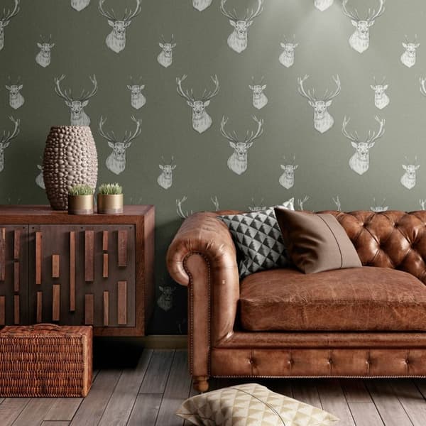 Catherine Lansfield Stag Wallpaper