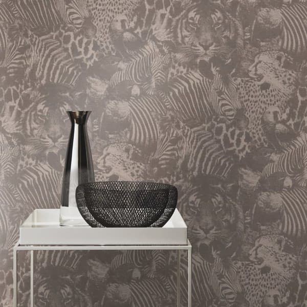 Rasch - 704730 - pappersupphängningar Kalahari Non-woven tapet (exotisk) Grå 10,05 m x 0,53 m