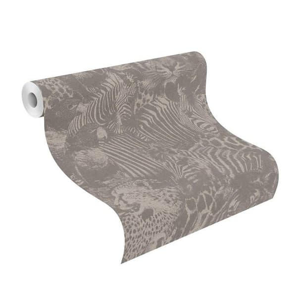 Rasch - 704730 - pappersupphängningar Kalahari Non-woven tapet (exotisk) Grå 10,05 m x 0,53 m