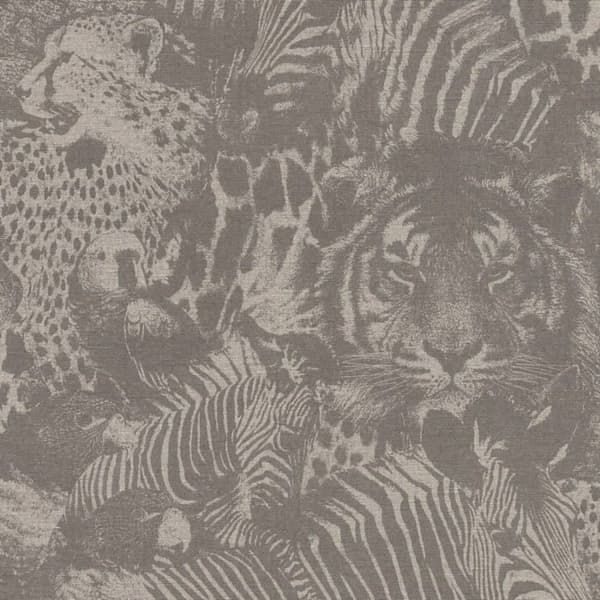 Rasch - 704730 - pappersupphängningar Kalahari Non-woven tapet (exotisk) Grå 10,05 m x 0,53 m