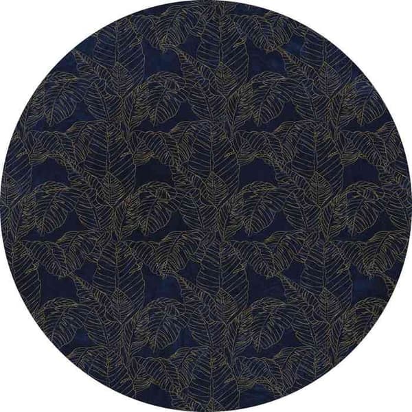 Komar - D1-058 - Dot Självhäftande Rund Non-Woven Fototapet Svart/Blå